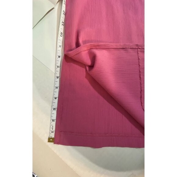 Teddi Pink Maxi Dress Women's Size PS Gauzy Crepe Fabric Needlepoint Design NWT - Picture 10 of 11